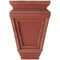 Ekena Millwork 6"W x 4"D x 9"H Arts and Crafts Wood Vintage Decor Corbel, Salvage Red CORWD06X04X09ARRD - alternate 2